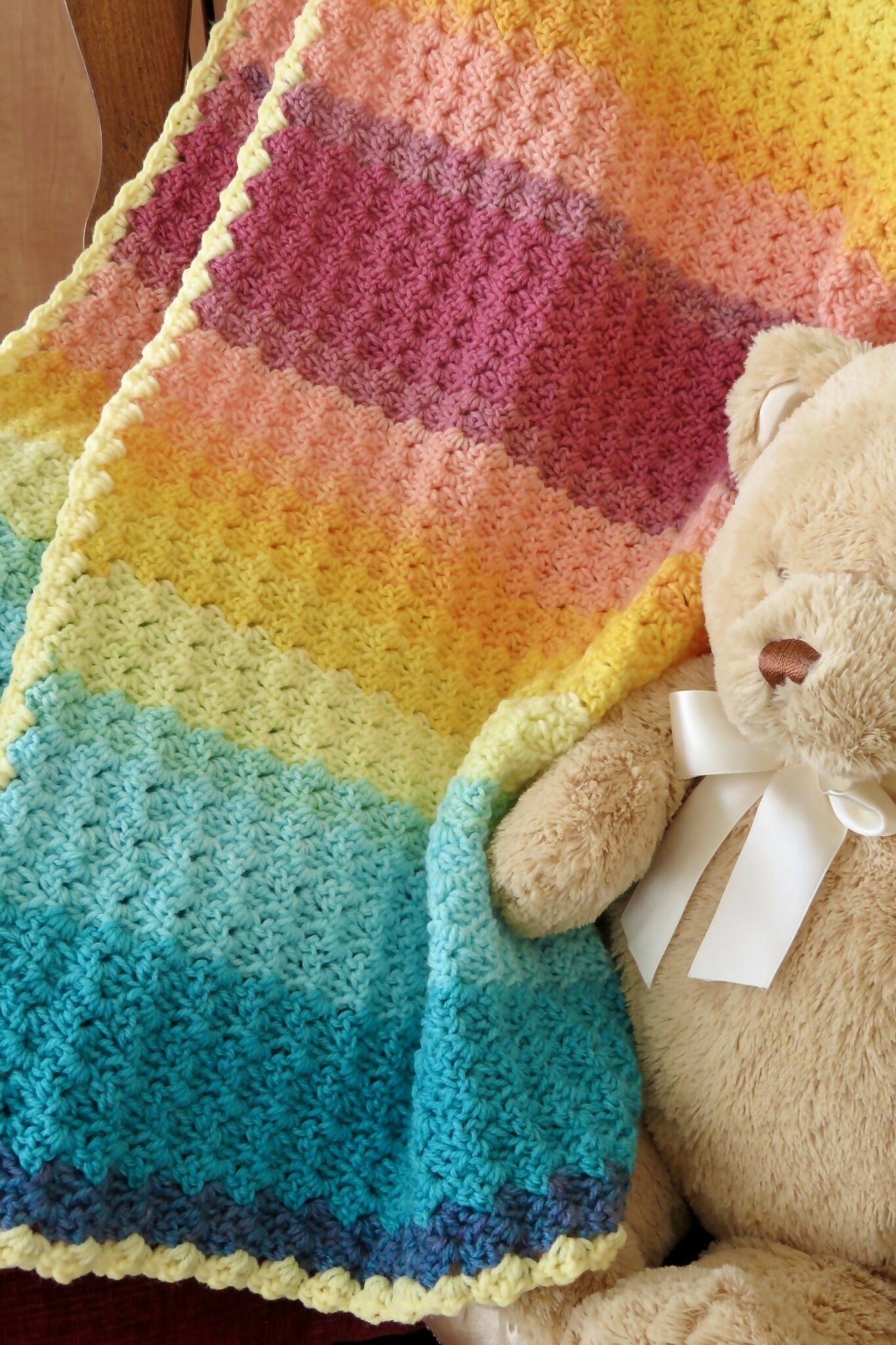 Color Splash Mandala Baby Blanket (Crochet)